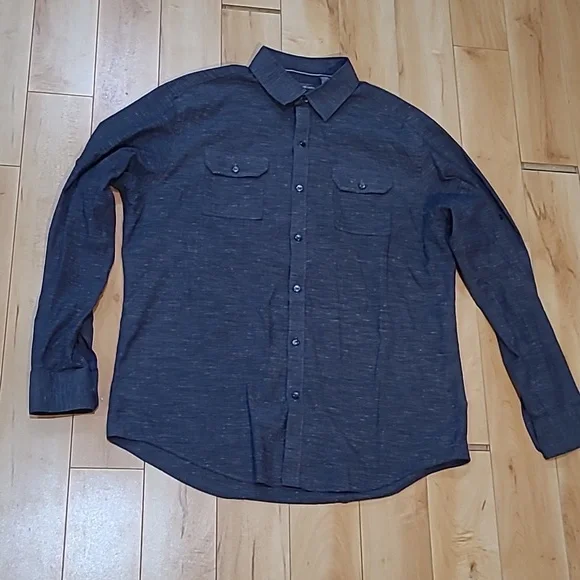 Van Heusen men's large blueish grey dress shirt - Picture 1 of 5